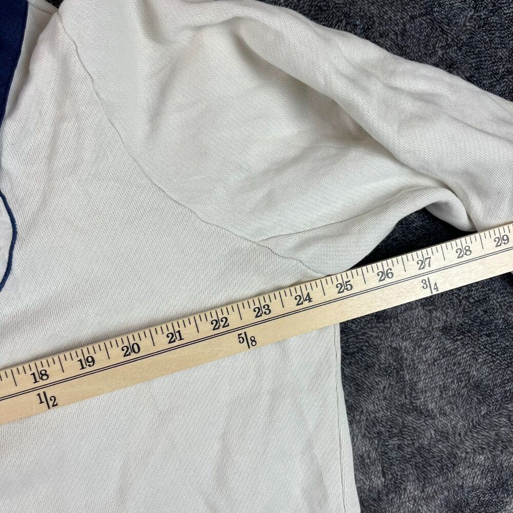 Vtg Polo Ralph Lauren Cricket Full Zip Jacket Crest White Waffle Hoodie XL - Picture 8 of 12